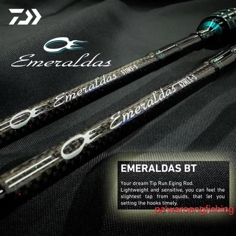 Joran Daiwa EMERALDAS BT | Ring full Fuji | Eging Rod | Butt Joint | 100% Original