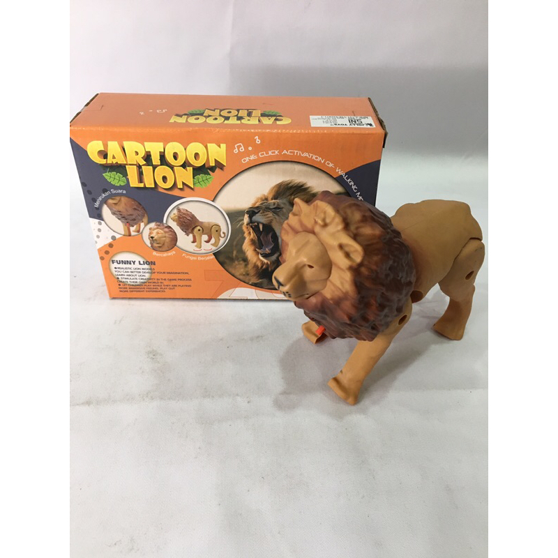 Cartoon lion/mainan singa berjalan
