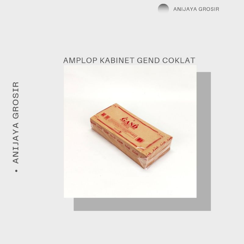 

AMPLOP COKLAT A-KABINET MEREK BRIO 1PACK ISI 50 LEMBAR Kantor