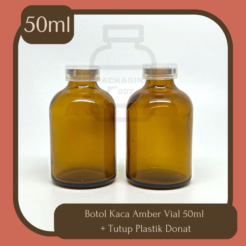 Botol Kaca Vial Clear Reed Diffuser Asi Susu Madu Minuman 50ML Tutup Plastik Donat