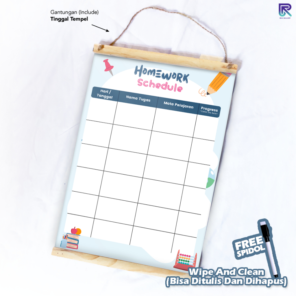 

RHA GALLERY Planner Home Work Jadwal Kelas Tugas Kelas Siswa Wipe And Clean List Jadwal Tulis