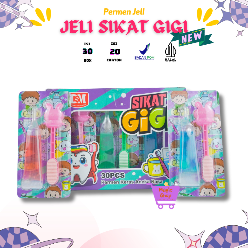 

PERMEN JELI SIKAT GIGI ISI 30 PCS / JELLY MAGIC LIPSTICK