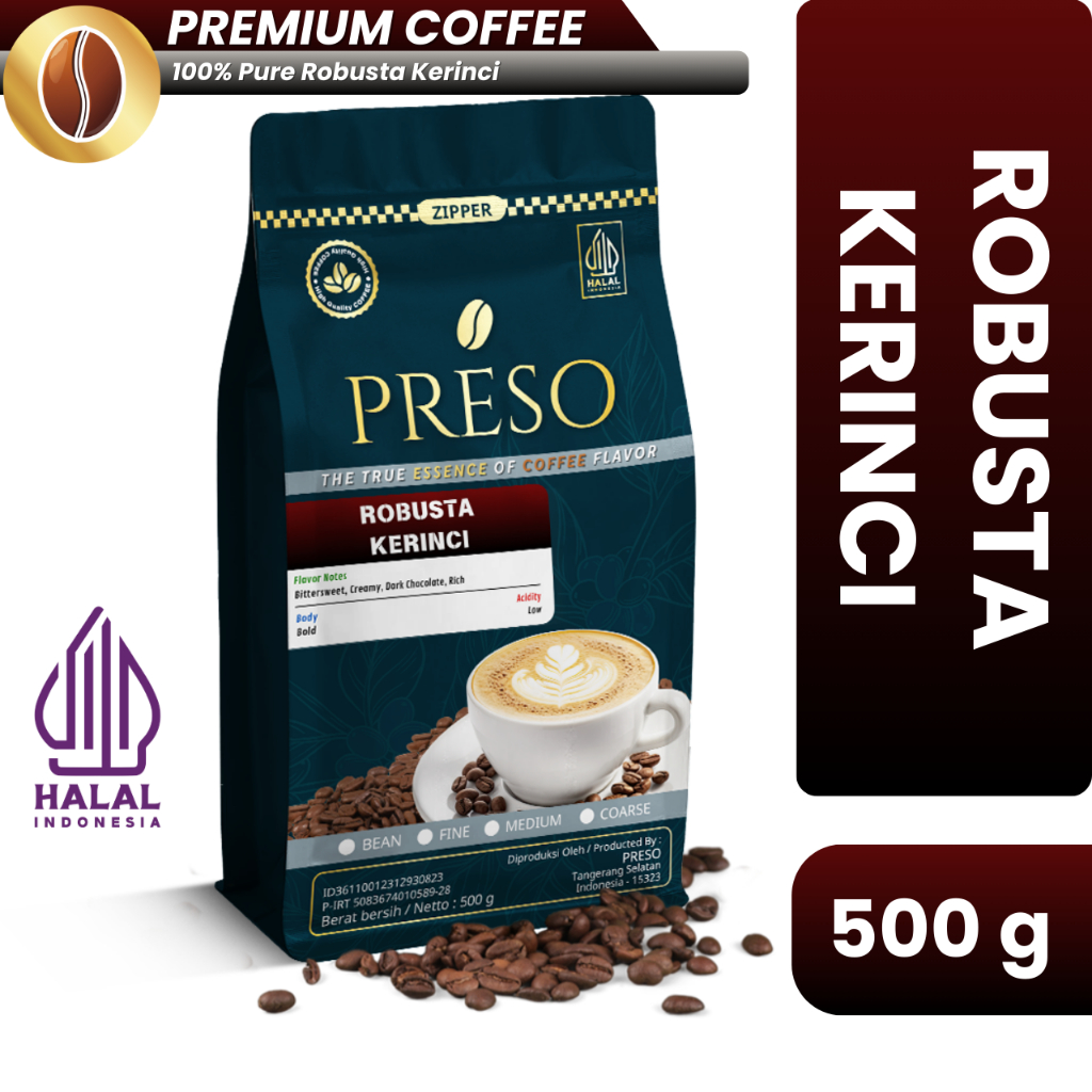 

PRESO Kopi Robusta Kerinci Sumatra 500 Gram