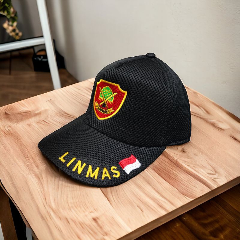 topi linmas hitam