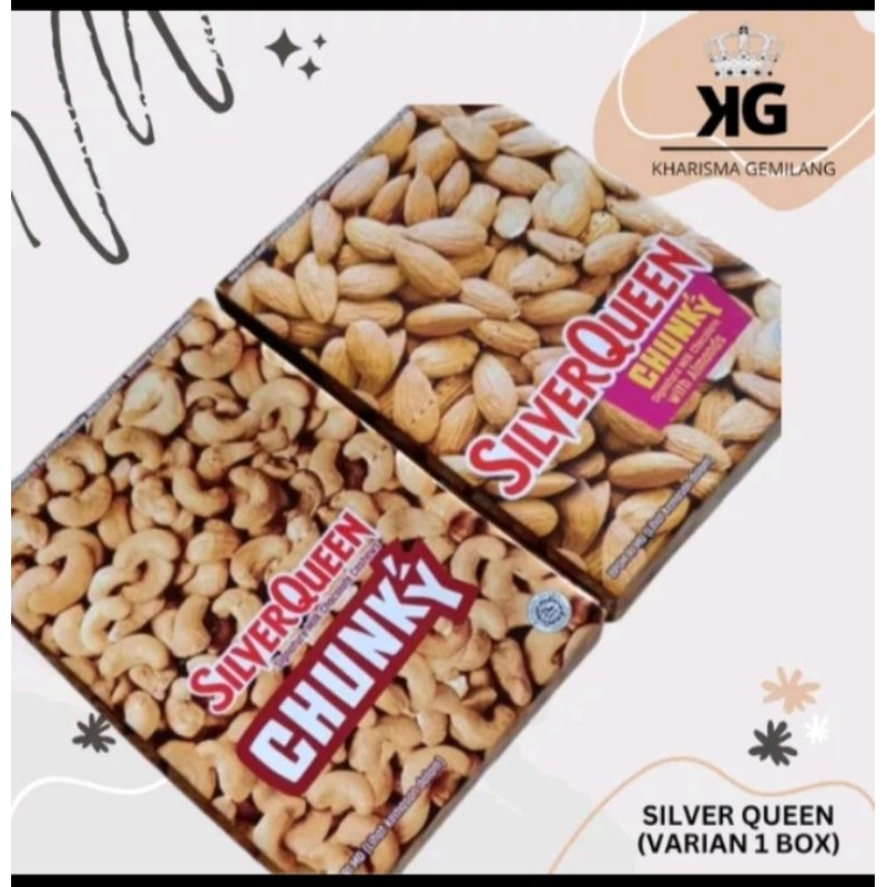 

Silverqueen chunky isi 12 Pcs 26gr per box toples (jar)COKELAT Batang anak dewasa Murah