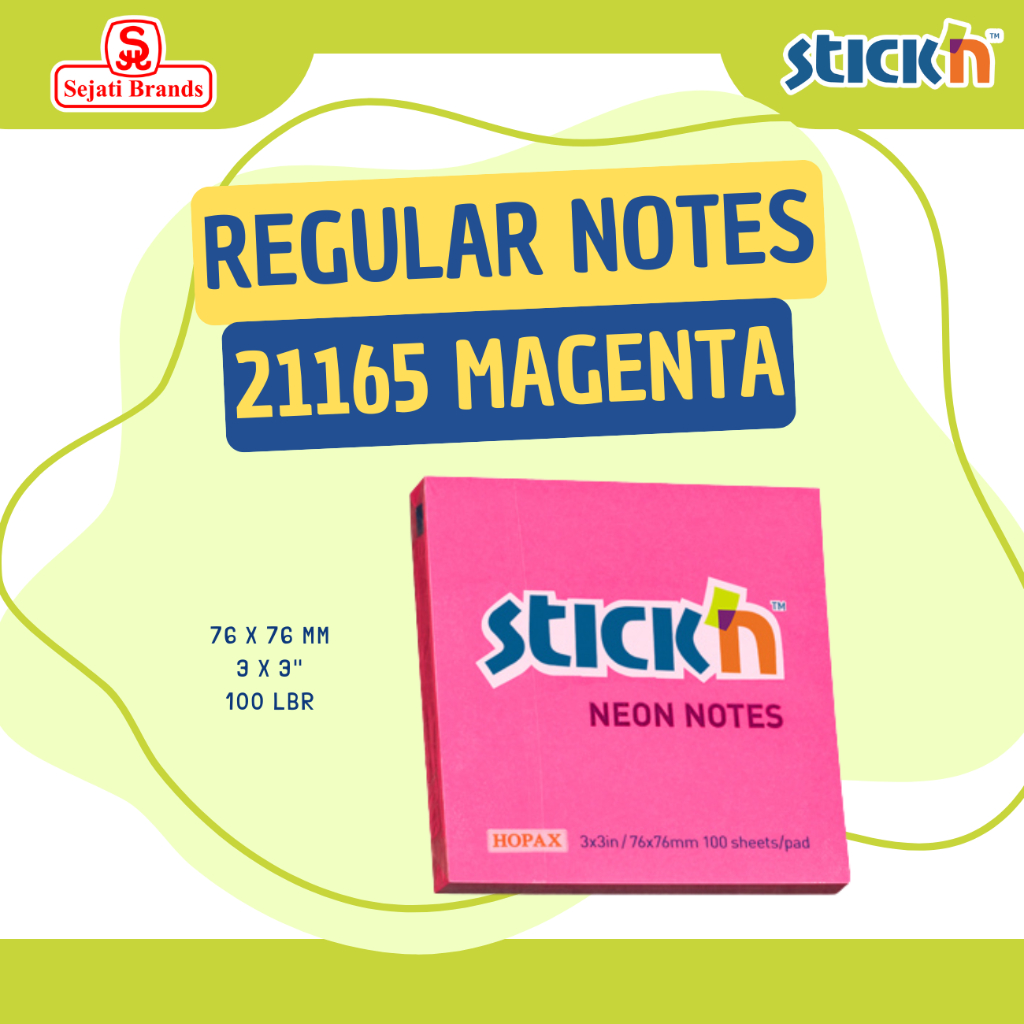 

Stick'n Regular Notes 21165 3x3 Neon Magenta