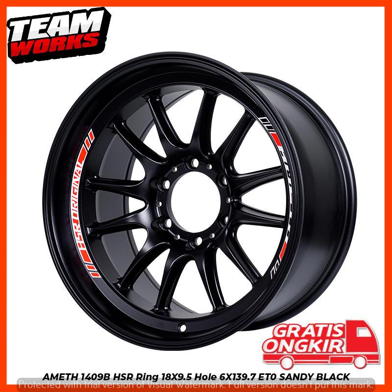 VELG MOBIL RALLY LOOK RING 18 PAJERO HILUX DOUBLE FORTUNER MUX R18 PELEK HSR AMETH SANDY BLACK