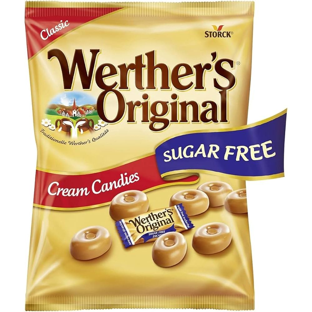 

Werther's Original Sugar Free Caramel Cream Candies Bag 70 gr I Box 42 gr