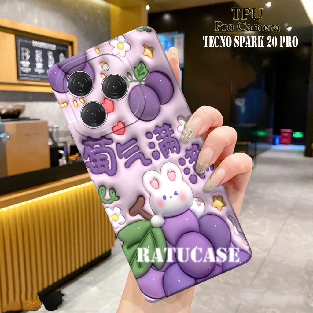 CASE TECNO SPARK 20 PRO SPARK 20 SPARK 20C - Softcase Pro Camera Tecno Spark 20 MOTIF  Case Pro Came