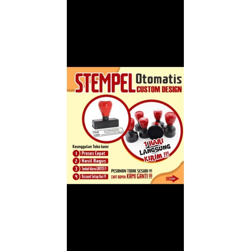 

stempel otomatis custom berbagai ukuran