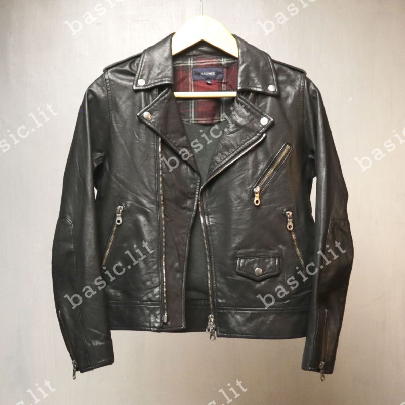 Macphee ramones biker leather jacket second preloved