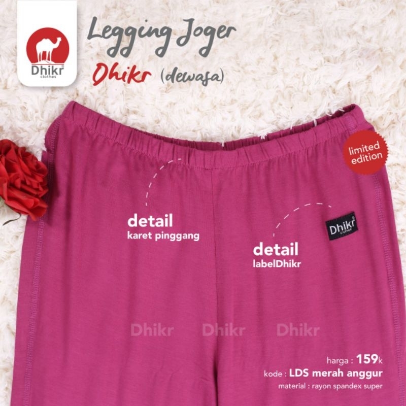 Legging daleman gamis joger dan slim - Legging dewasa adem dan longgar