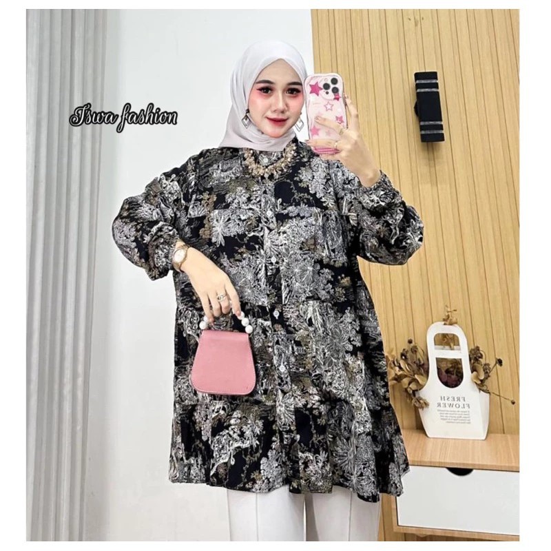 100% AMAN BLOUSE ATASAN RAYON JUMBO KEKINIAN TERBARU // BLOUSE RAYON JUMBO