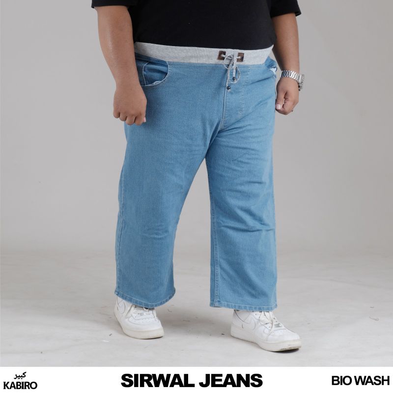 RB Celana Sirwal Jeans Pria Jumbo Dewasa By Kabiro Rosal Bahan Jeans Stretch / Sirwal Jeans Pria