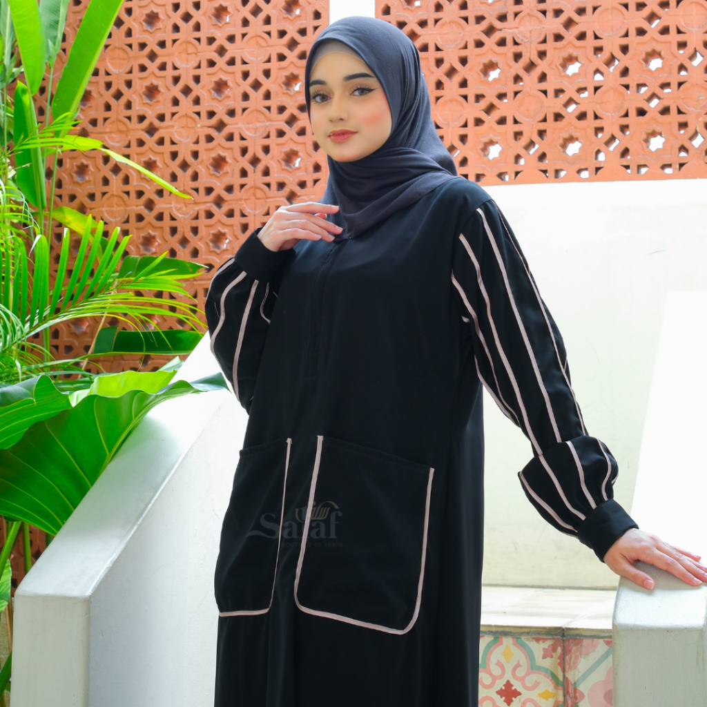 Abaya Hitam Gamis Turkey mewah elegan