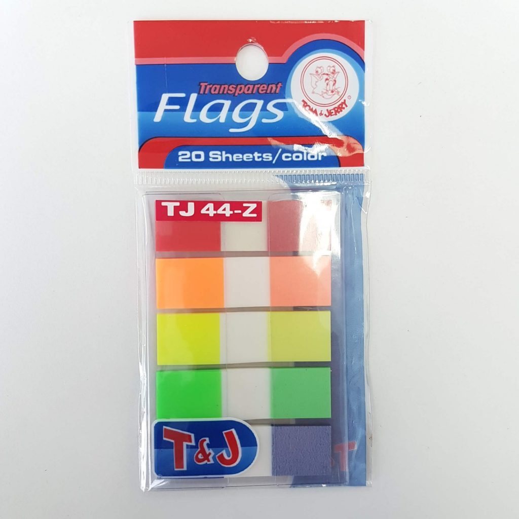 

T&J TJ 44-Z LABEL FLAGS STIKER PEMBATAS BUKU INDEX MEMO TRANSPARANT