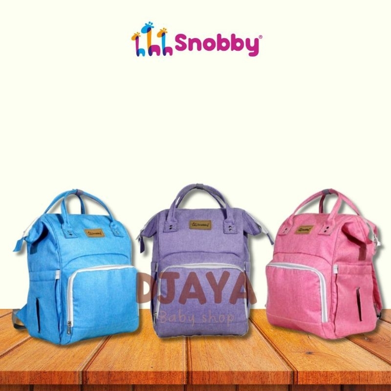 SNOBBY Diaper Bag / Tas Ransel / Tas Bayi SMB2471 SMB2472 SMB2473 Warna Ungu Pink Biru