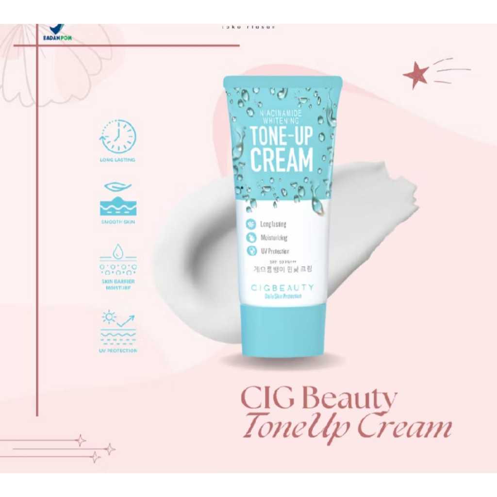 ORI 100% BPOM CIG Beauty Bright Stuff Tone Up Cream 50g  - Pelembab Wajah Mencerahkan Instan, Perlin