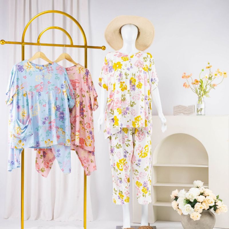 ORIANA_oriana sleepwear piyama Baju tidur pendek puthi cecily series TERMURAH