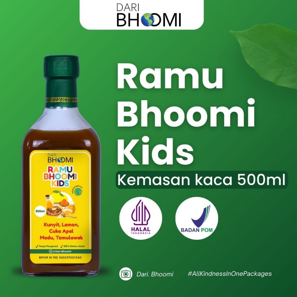 

Dari Bhoomi RAMU BHOOMI KIDS Botol Kaca 500ml