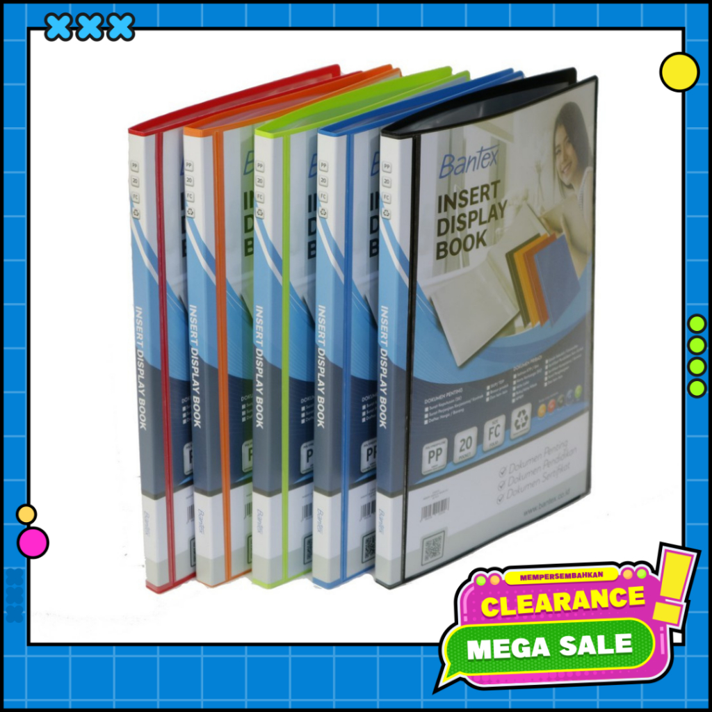 

[BMS Bekasi] Bantex Insert Display Book PP / Clear Holder Isi 10 Pockets Ukuran Folio - 3180I