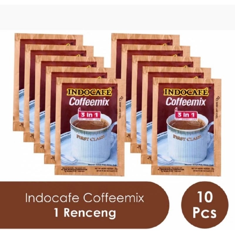 

Indocafe Coffeemix Kopi instan 3in1 1 renceng isi 10 sachet