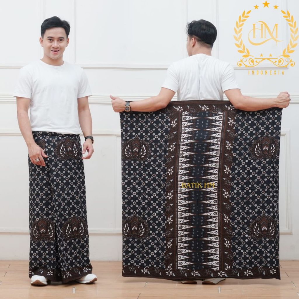Sarung BATIK HM Motif Code 13 Seragam Muslim - Pria Dewasa