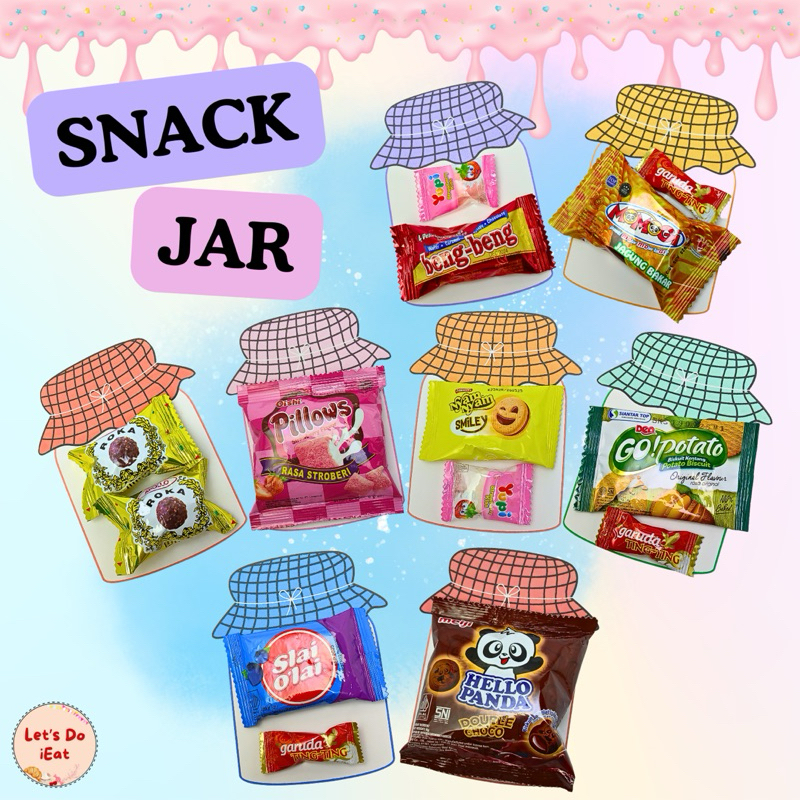 

[MIN BELI 10 PCS] mini gift snack jar snack hadiah cemilan mini unik snack ulang tahun kado snack