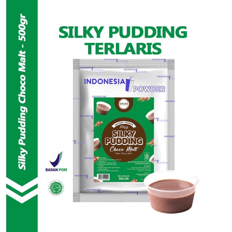 

[SILKY PUDDING] Bubuk Silky Pudding Rasa Choco Malt Seperti Milo 500 Gr Mix Gula Puding Sutera Pudot Dessert Instant Omura Powder