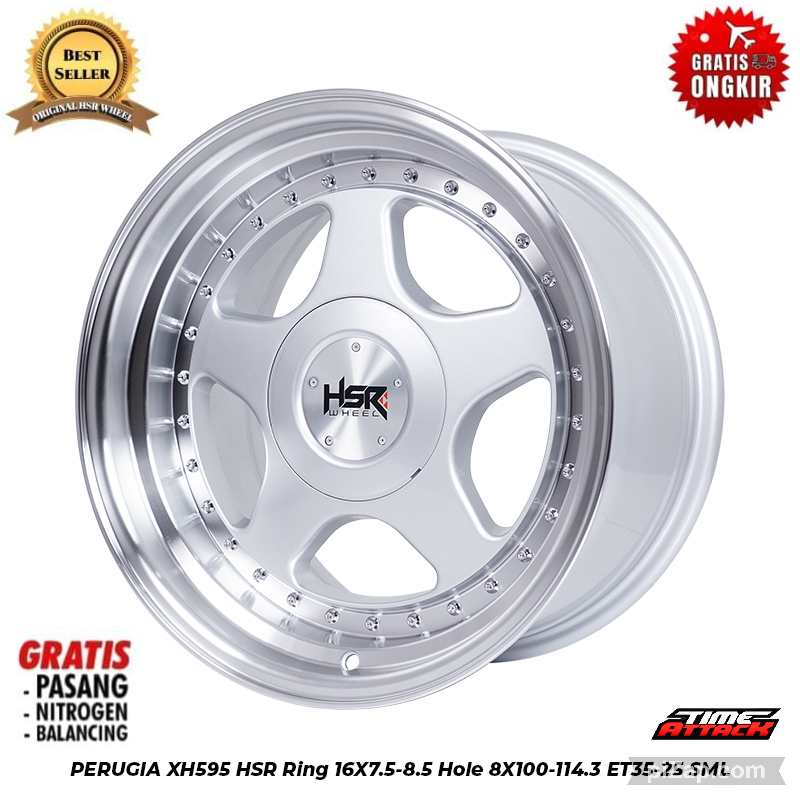 Velg HSR Celong R16 Kijang LGX Livina Jazz March HSR WHEEL Tipe PERUGIA - TIME ATTACK BOGOR