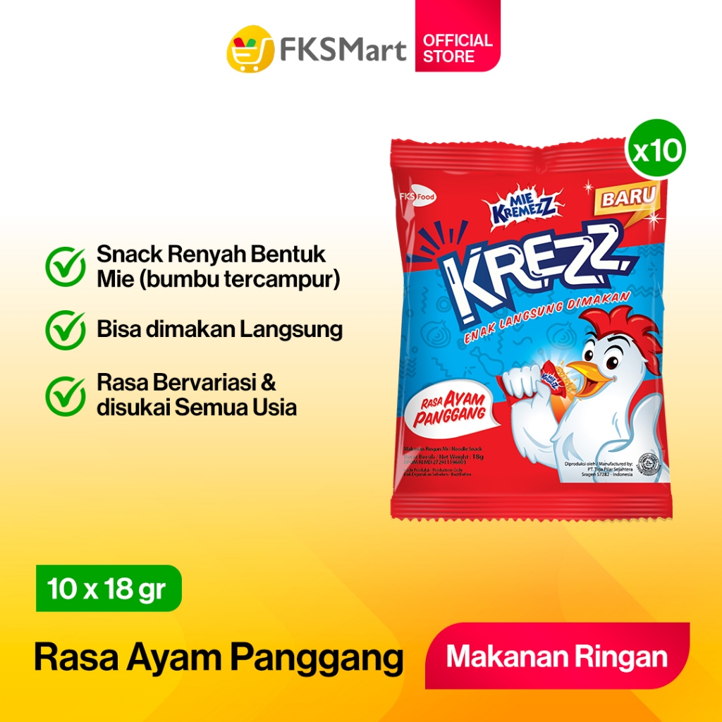

Mie Kremezz "Krezz" Ayam Panggang 10 pcs