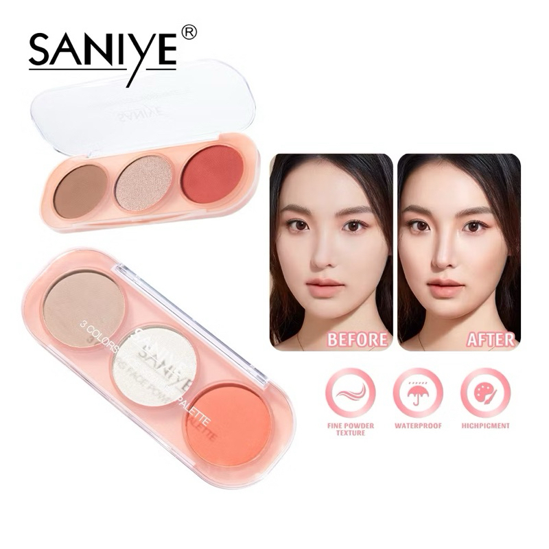 Saniye Eyeshadow 3 Colors Face powder Palette