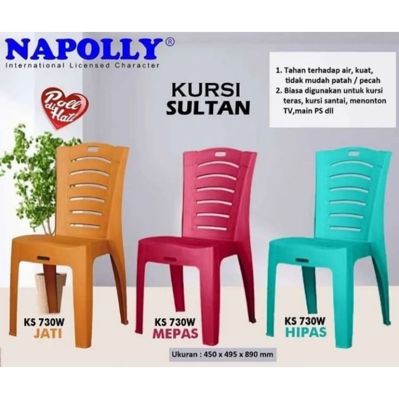 KURSI PLASTIK SULTAN NAPOLLY