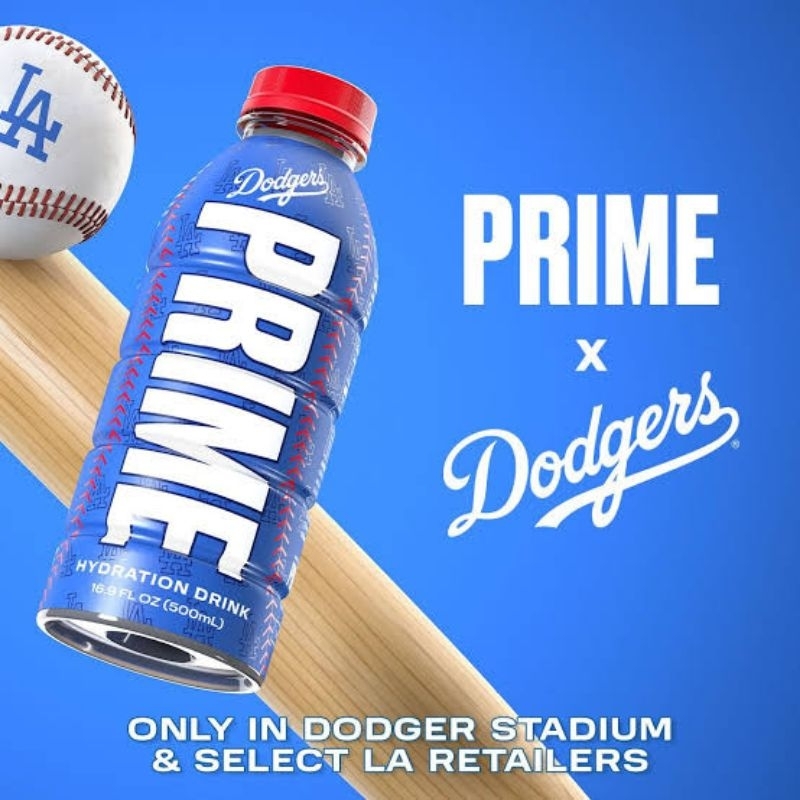 

LA DODGERS - PRIME Hydration Drink - Limited Edition - by KSI x Logan Paul import USA - 16.9FLOZ/ 500ML - Zero Sugar & Low Calorie