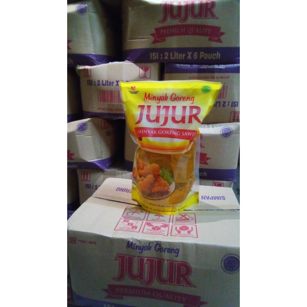 

Minyak Goreng Jujur kemasan 2 liter / 1 liter perdus