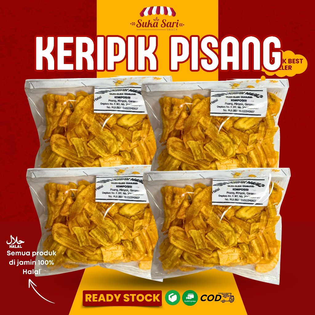 

Keripik Pisang Gurih Crispy | Snack Cemilan Oleh-Oleh Bandung | Sukasari Snack