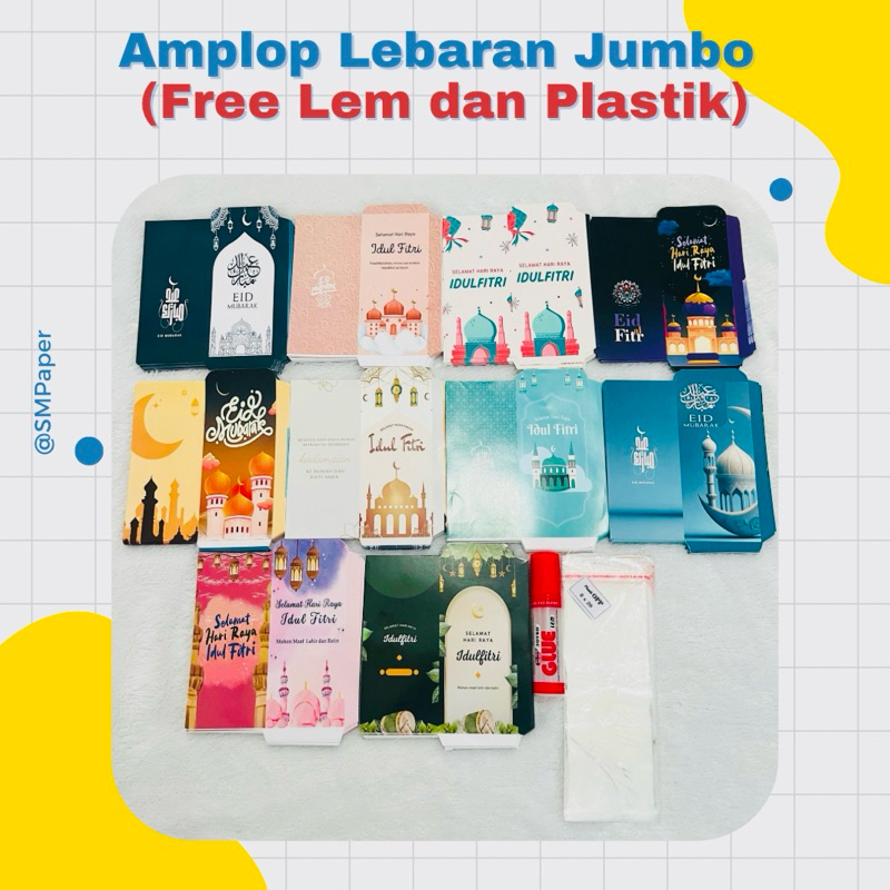 

Amplop Lebaran Muslim Jumbo 1000 Lembar (Free Lem dan Plastik)