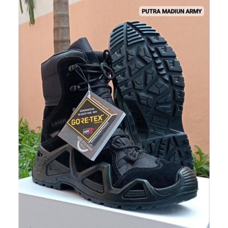 Sepatu Lowa Tactical / Sepatu Lowa 8 inci / Sepatu Lowa Tali Boots / Sepatu Lowa Hitam