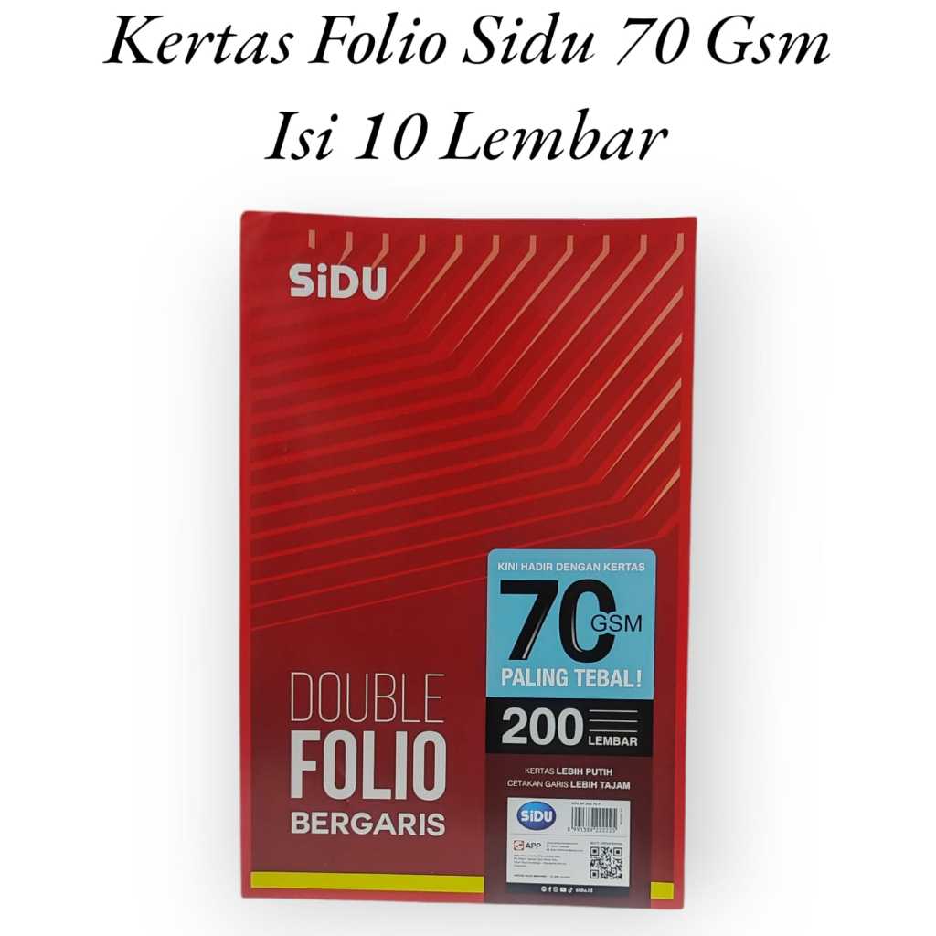 

Sidu Double Folio Bergaris Isi 10 lembar 70 GSM