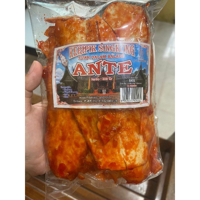 Keripik singkong balado Ante