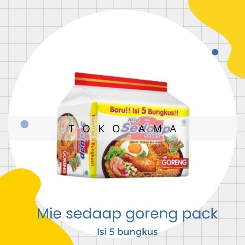 

Sedaap goreng kemasan pack isi 5 bungkus