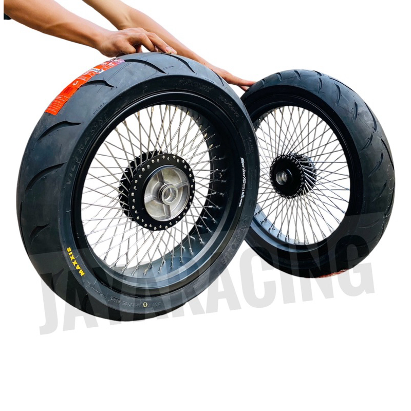 VELG CUSTOM TAPAK LEBAR RING 17 450 300 PLUS BAN MAXXIS TUBLES BYSON VIXION XSR155 SCORPIO CB150 CBR