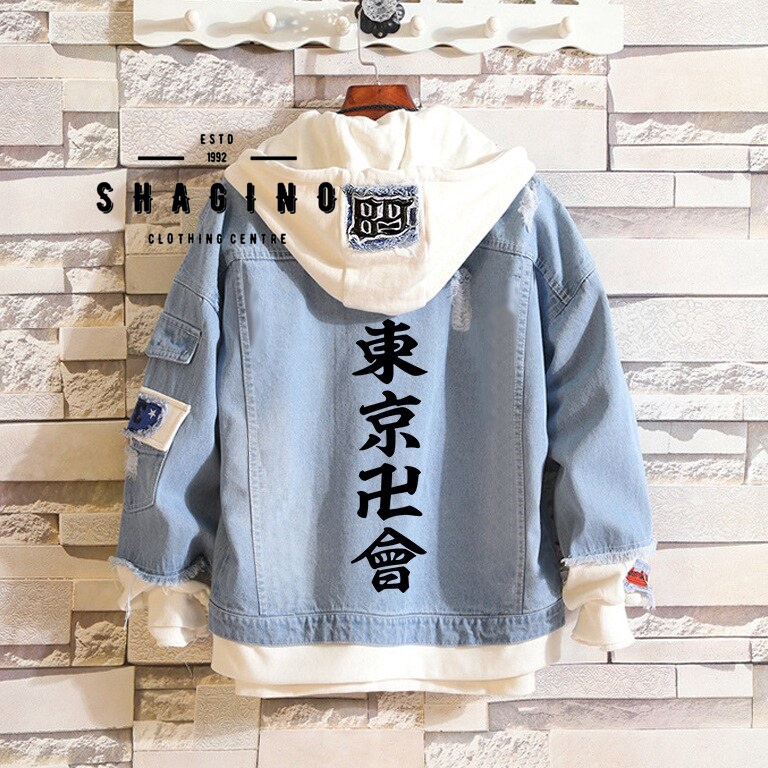 Shagino  Jaket Jeans Oversize  Jaket Jeans Oversize Sobek  Jaket Jeans Oversize Bordir  Jaket Jeans 