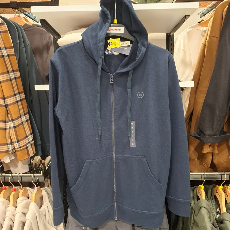 Jacket hoodie zipper pria brand NEVADA original bestseller S-XL
