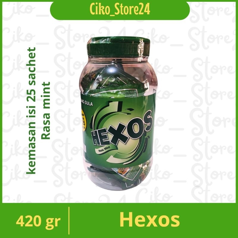 

Permen Hexos / Kembang Gula Hexos / Toples hexos isi 25