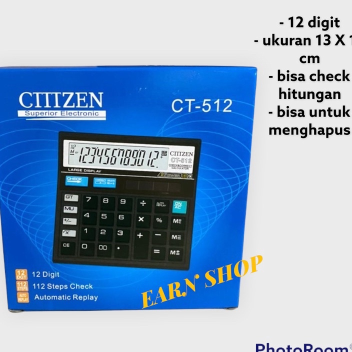 

FG2 Kalkulator CT 512 12 Dit Kalkulator Check Kakulator Dagang Calculator CT 512