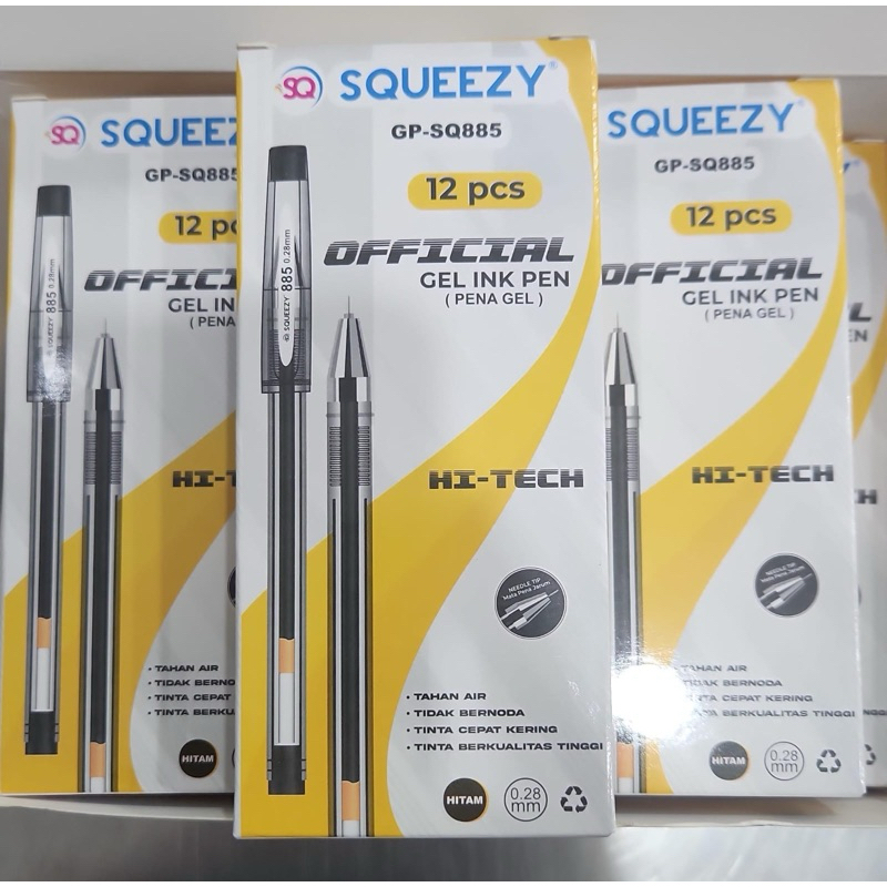 

PEN HITEC SQUEEZY HITAM / PEN TULIS KITAB / 0.28 HITAM (1PAK isi 12PCS)