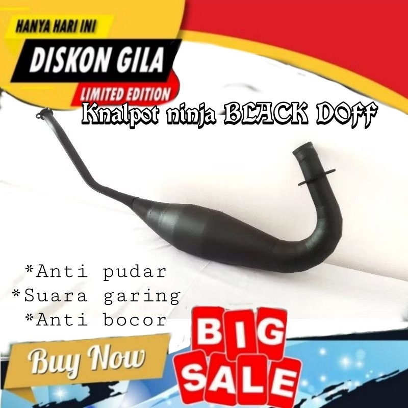 LAMBUNG/PERUT KNALPOT NINJA R RR SS BLACK DOFF KOBRA