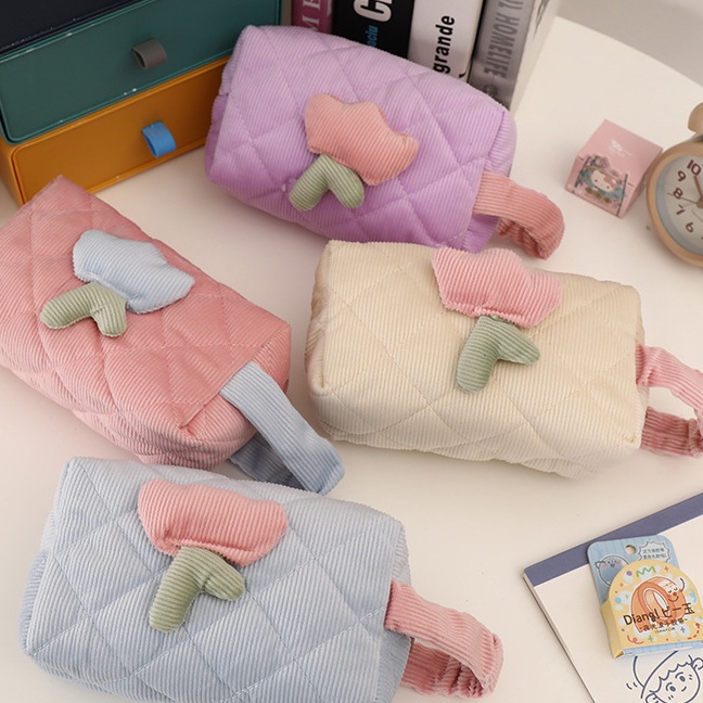 

Langka Mismi Melly Pencil Case Kotak Pensil Sekolah Korduroi Stylish Cute Tas Pouch Makeup Perempuan Trendy PC2M