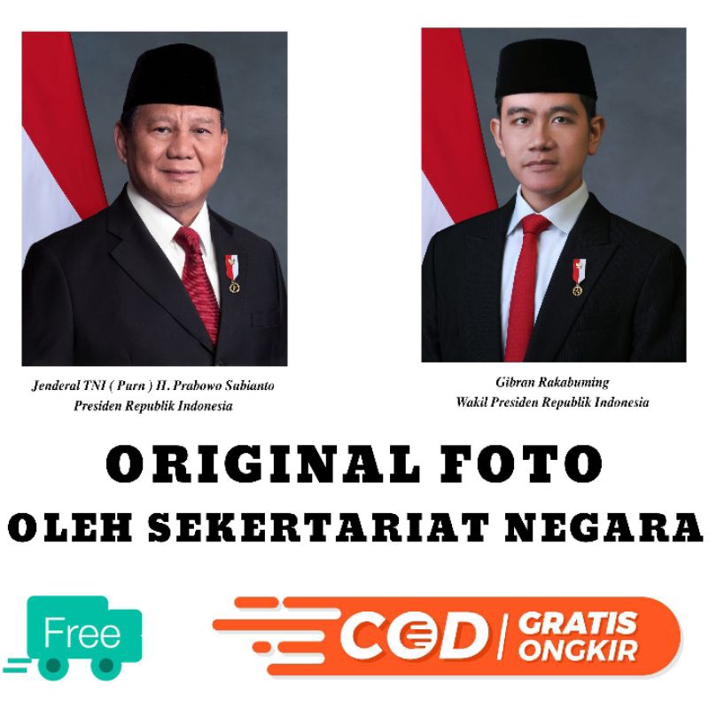 

ART PAPER TEBAL POSTER PRESIDEN - WAKIL PRESIDEN 2024 / 2029 PRABOWO - GIBRAN, PANCASILA, GAMBAR FOTO ART PAPER